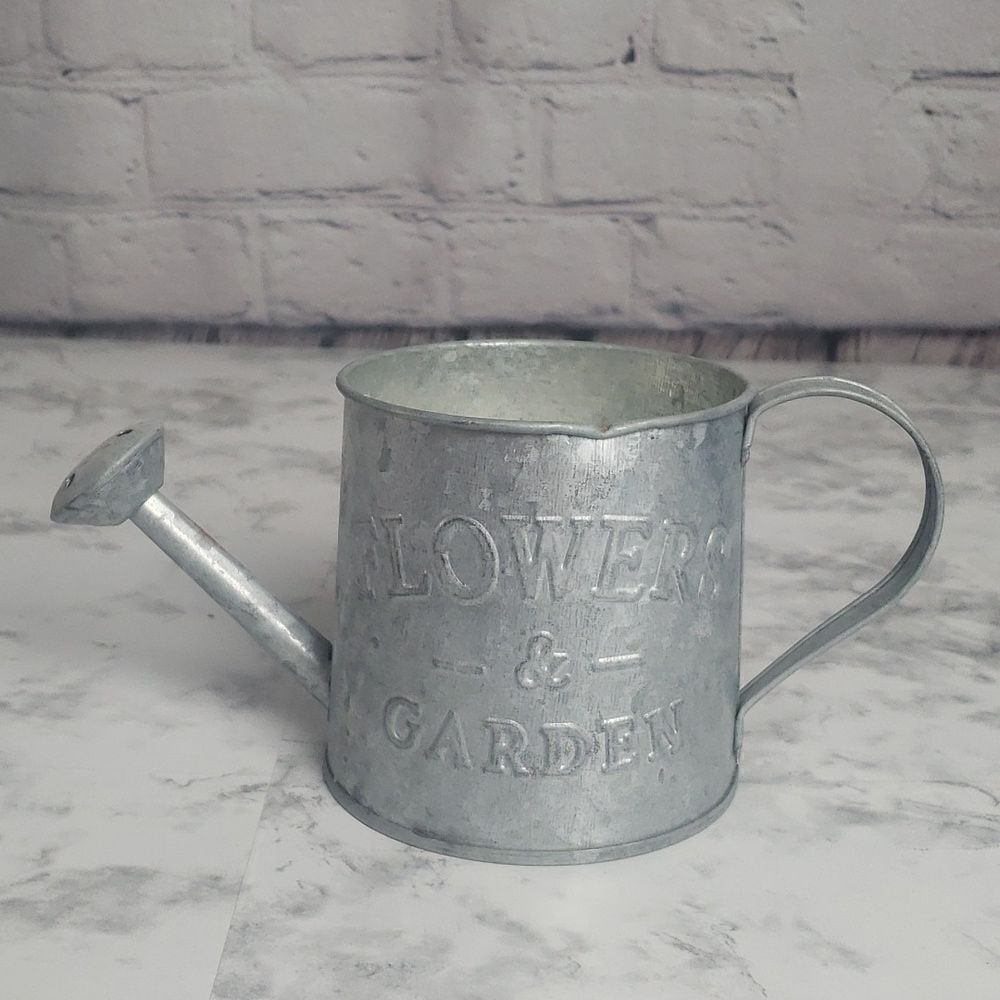 Watering Can Candle Tin Flowers and Garden